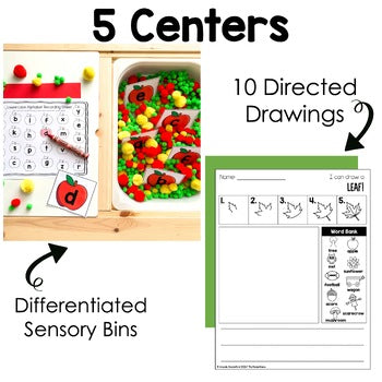 September Reading Centers for Kindergarten