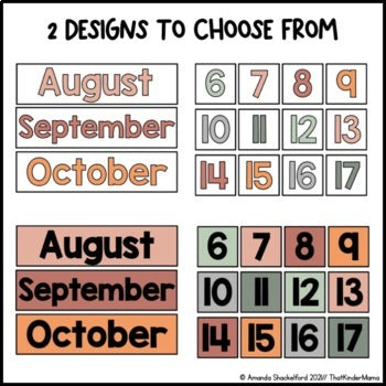 Modern Boho Calendar | Editable | Neutral Classroom Decor