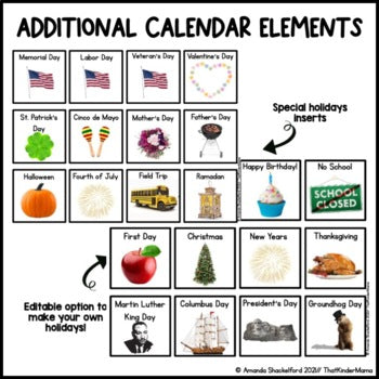 Real Photos Calendar | Kindergarten | Boho Decor