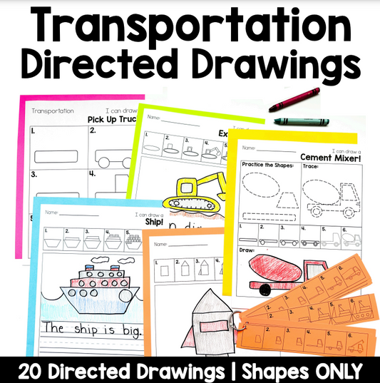 Directed Drawings with Shapes | Transportation