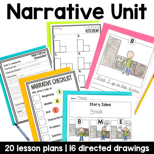 Narrative Unit for Kindergarten Writing