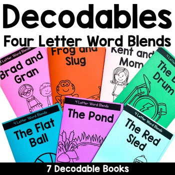 4 Letter Word Blends Decodable Books