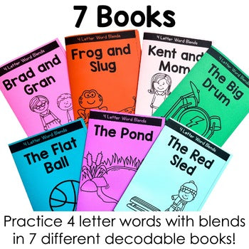 4 Letter Word Blends Decodable Books