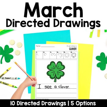 March Directed Drawings with Shapes | Spring