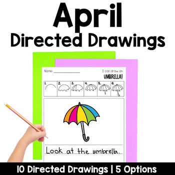 April Directed Drawings with Shapes | Spring