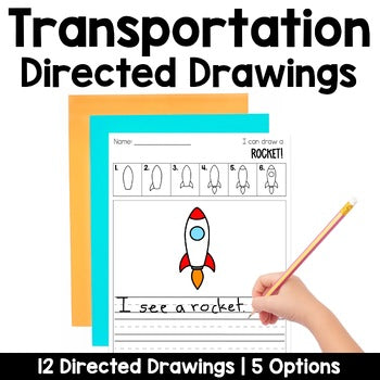 Transportation Directed Drawings | Car | Bus | Train