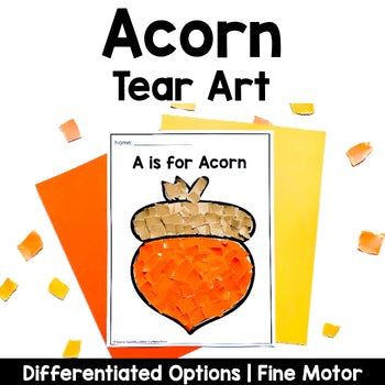 Acorn Tear Art Craft | Fall