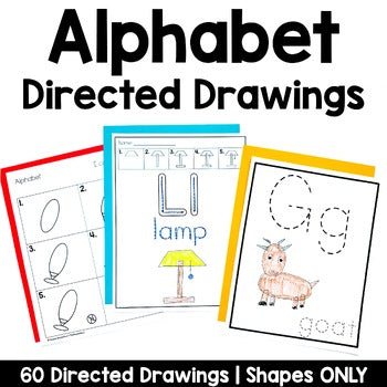 Alphabet Directed Drawings with Shapes | Student Centered Decor