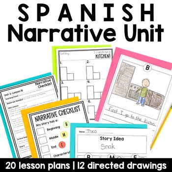 SPANISH Kindergarten Narrative Unit | BME Writing | Writers Workshop