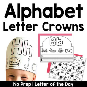 Alphabet Letter Crown Hats | Letter of the Day