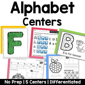 Alphabet Centers No Prep