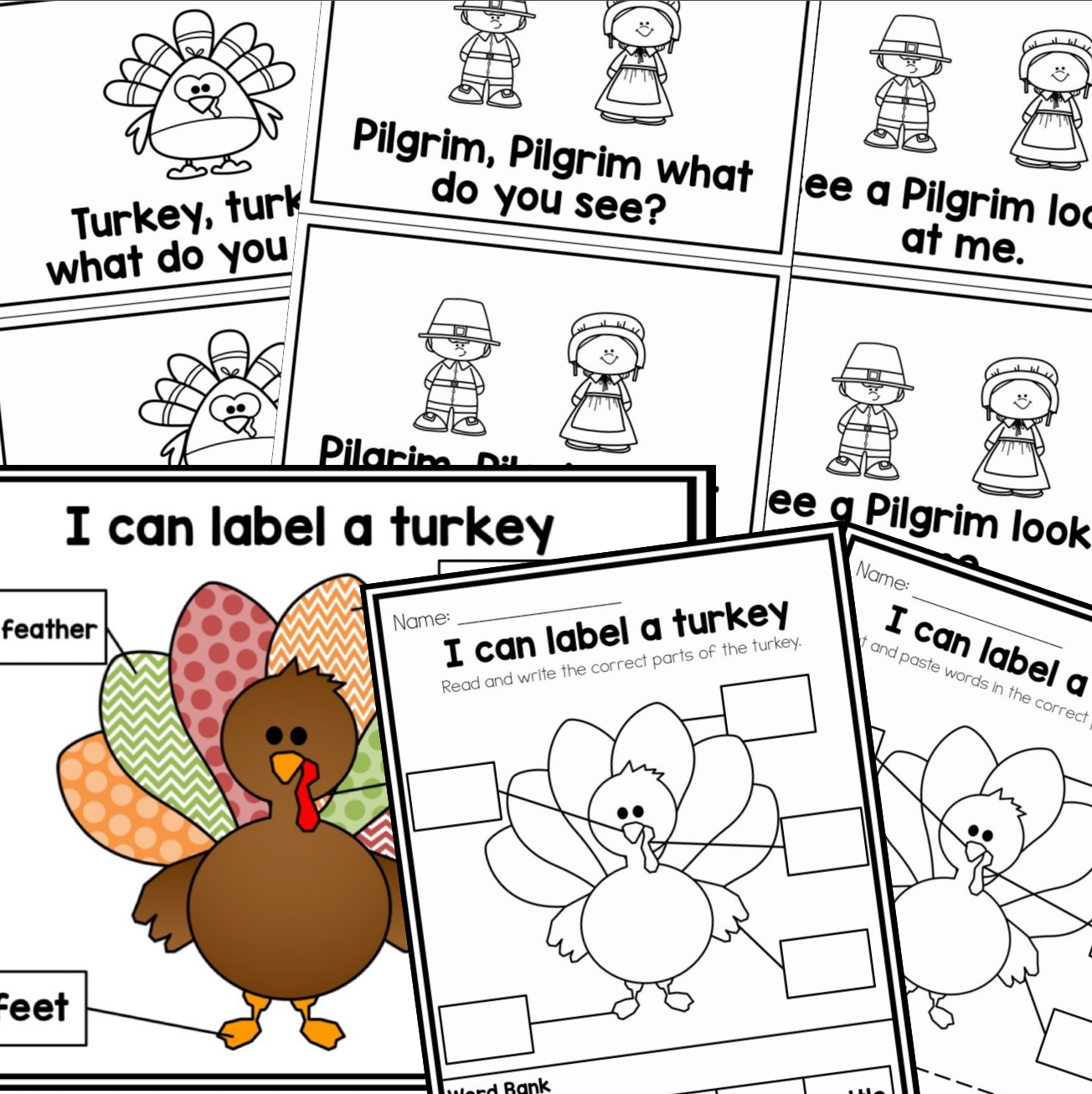 All About Turkeys Bundle | Thanksgiving | Emergent Readers