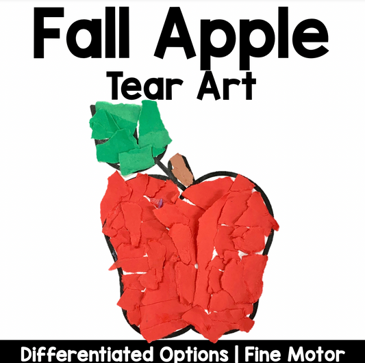 Apple Craft | Tear Art | Fine Motor | No Prep