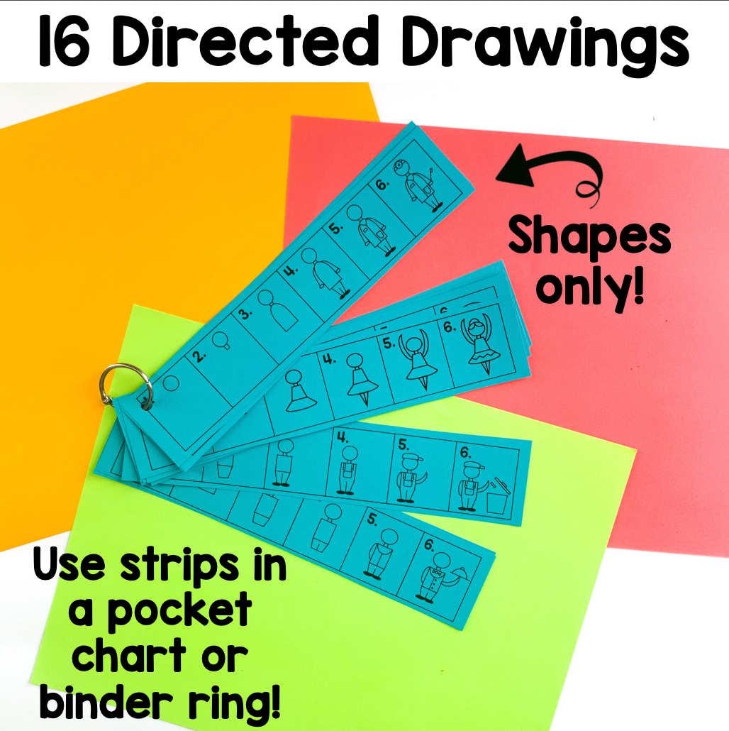 Community Helper Directed Drawings with Shapes | People