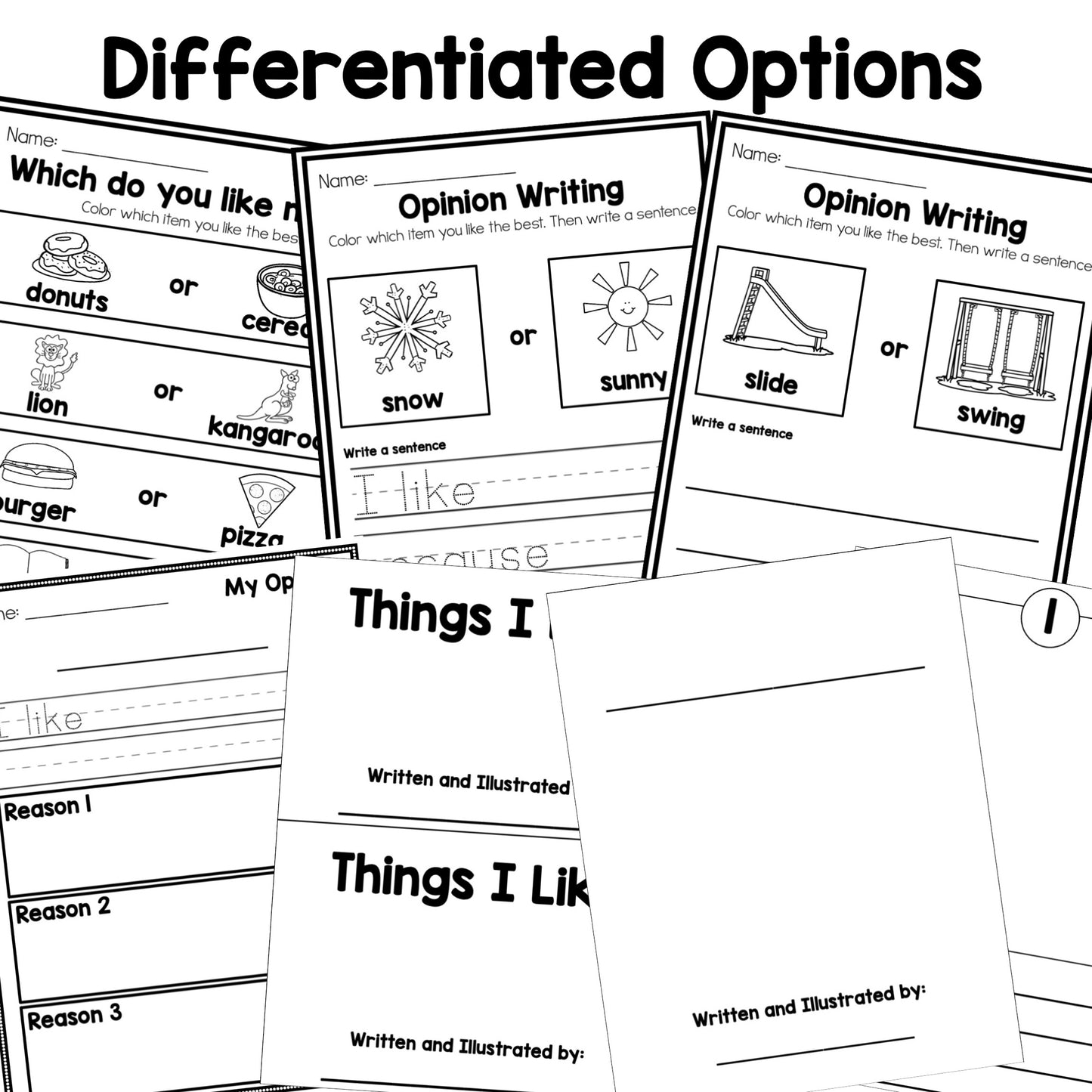 Opinion Unit for Kindergarten Writing