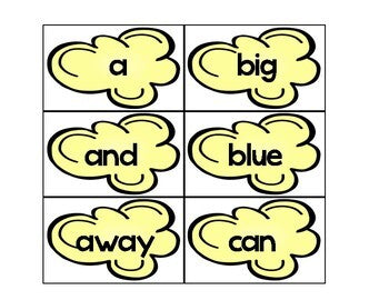 FREEBIE Kindergarten Pre-primer Popcorn Flashcards