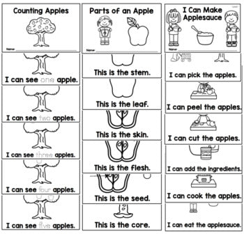 All About Apples | Emergent Reader Bundle | Kindergarten