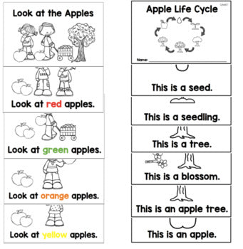 All About Apples | Emergent Reader Bundle | Kindergarten