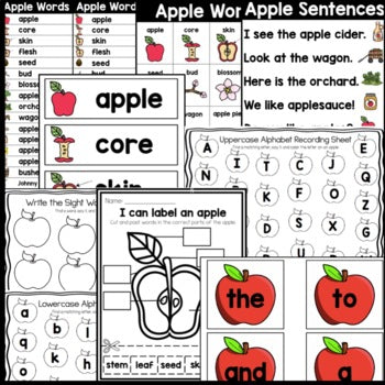 All About Apples Bundle | Activities | Sensory Bin | Emergent Readers